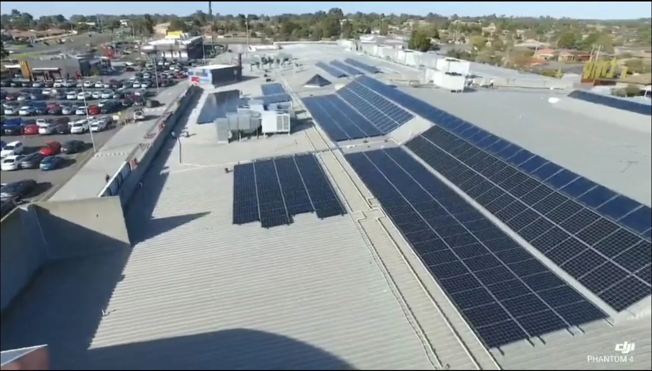 Carrum Downs Shopping Centre rooftop solar installation